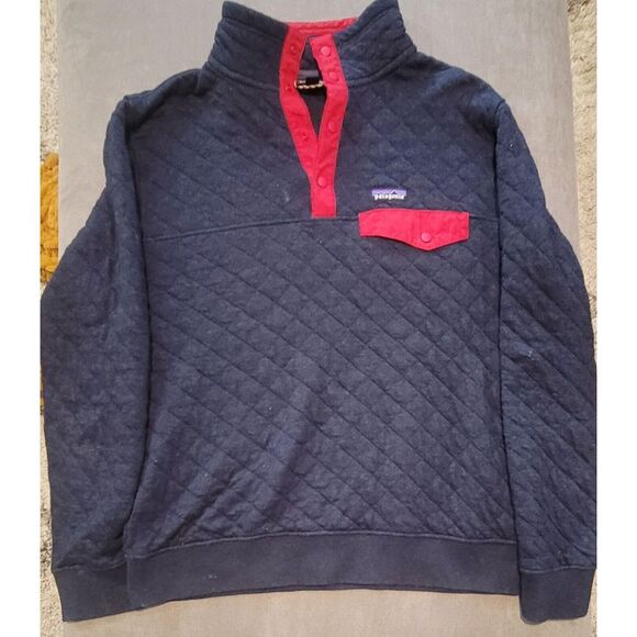 Patagonia Men's Organic Cotton Quilted 1/4 T Snap‎ Henley Pullover Jacket Size M